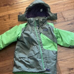 Patagonia Snowshot Green Jacket kids 7/8